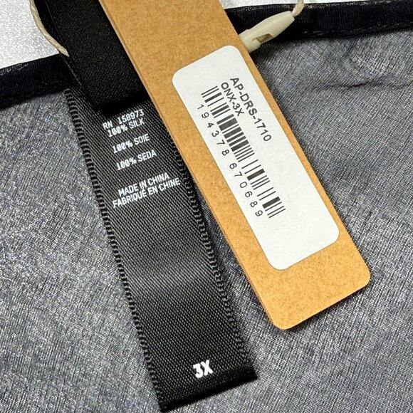 SKIMS Romance Chiffon Halter Silk Slip Dress Onyx 3X - Picture 7 of 10